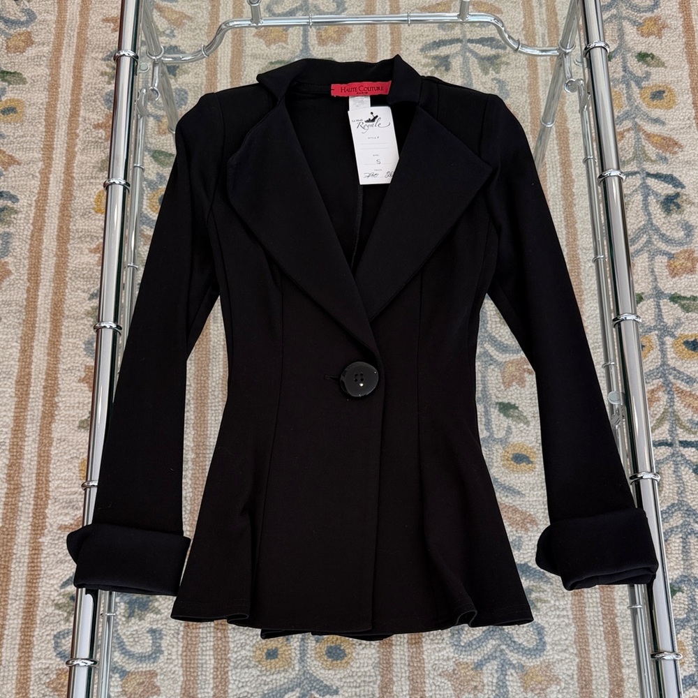 Haute Couture Elegant Black Blazer
